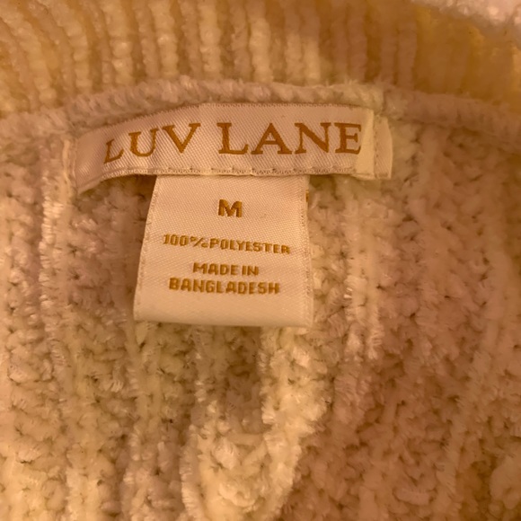 Soft Crop Puffy Sweater- White - Medium - Picture 5 of 5